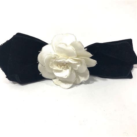 chanel hair bow|chanel hair clip vintage.